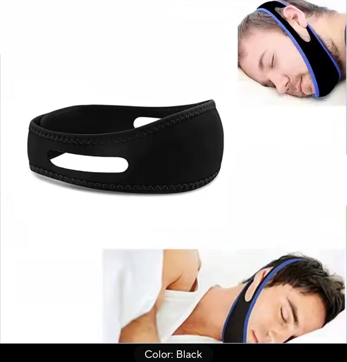 Anti-Snore Chin Strap – Comfortable Nighttime Snoring Support for Men &amp; Women
